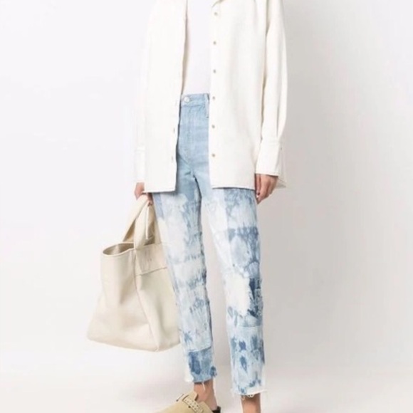 Frame Patterned Mid Rise Jeans - Picture 7 of 7